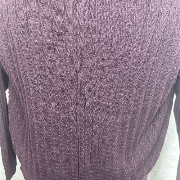 Talbot Men Pullover Sweater V-Neck Mercerized PPima Cotton Purple Size Large - Picture 4 of 9